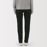 婦人　ストレッチデニムスリムストレートパンツ　黒