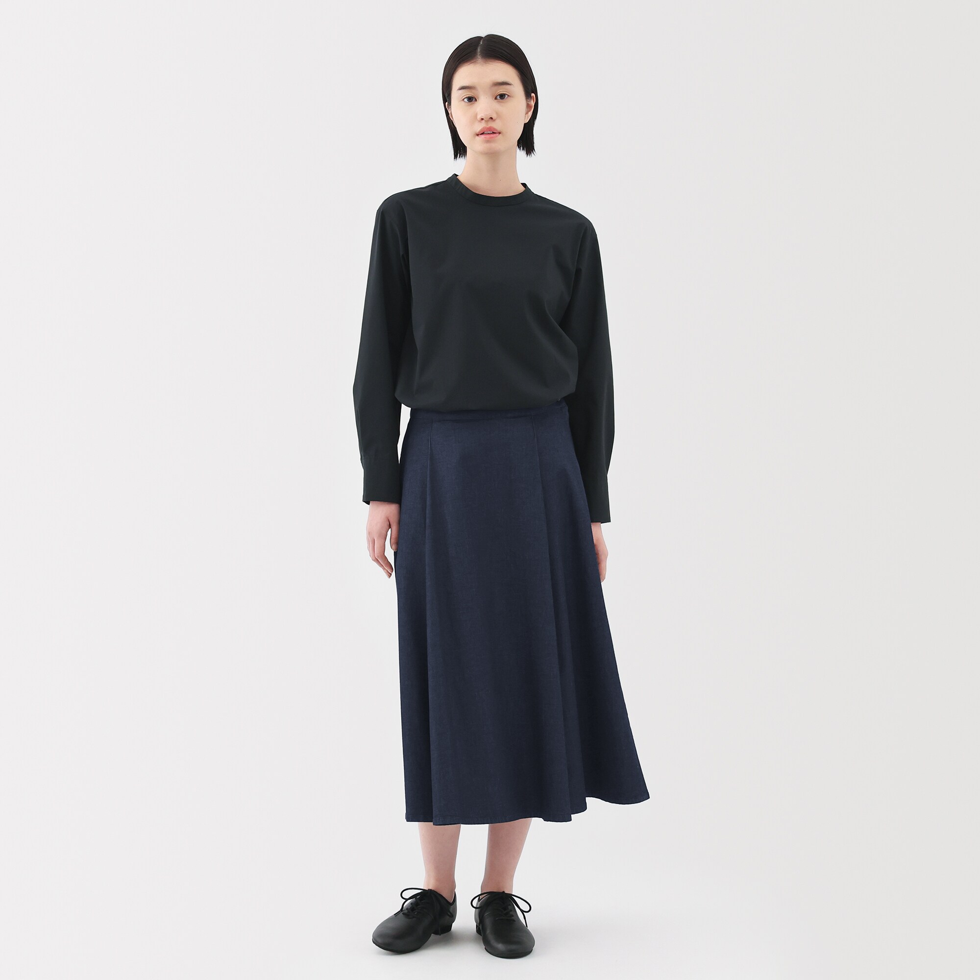 婦人 ストレッチライトオンスデニムフレアスカート | 無印良品
