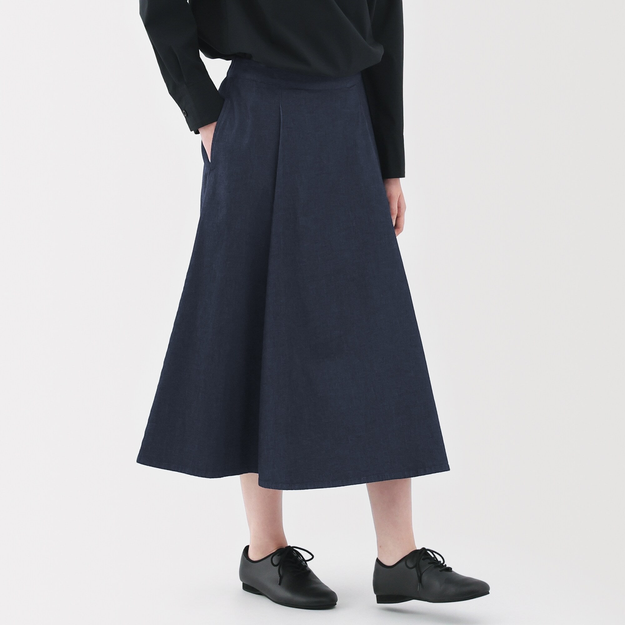 婦人 ストレッチライトオンスデニムフレアスカート | 無印良品