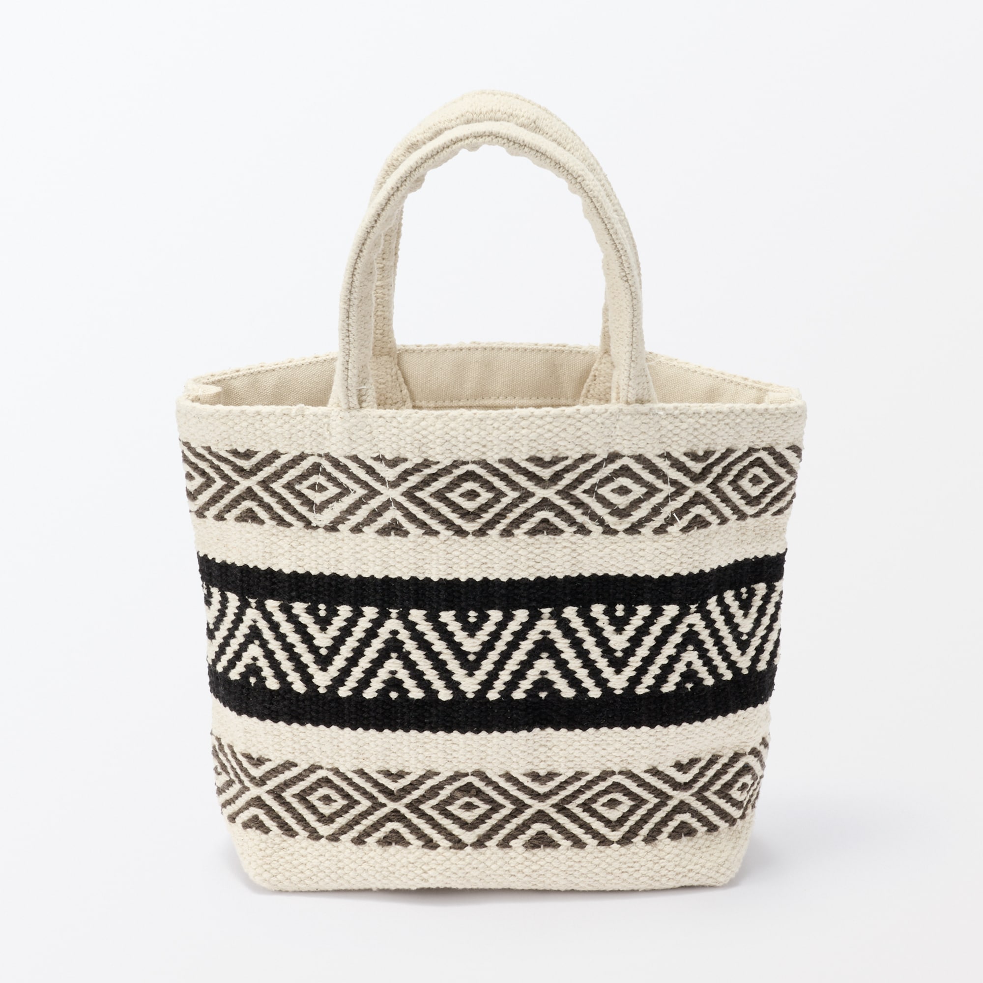 インドの手織り　トートバッグ（柄）