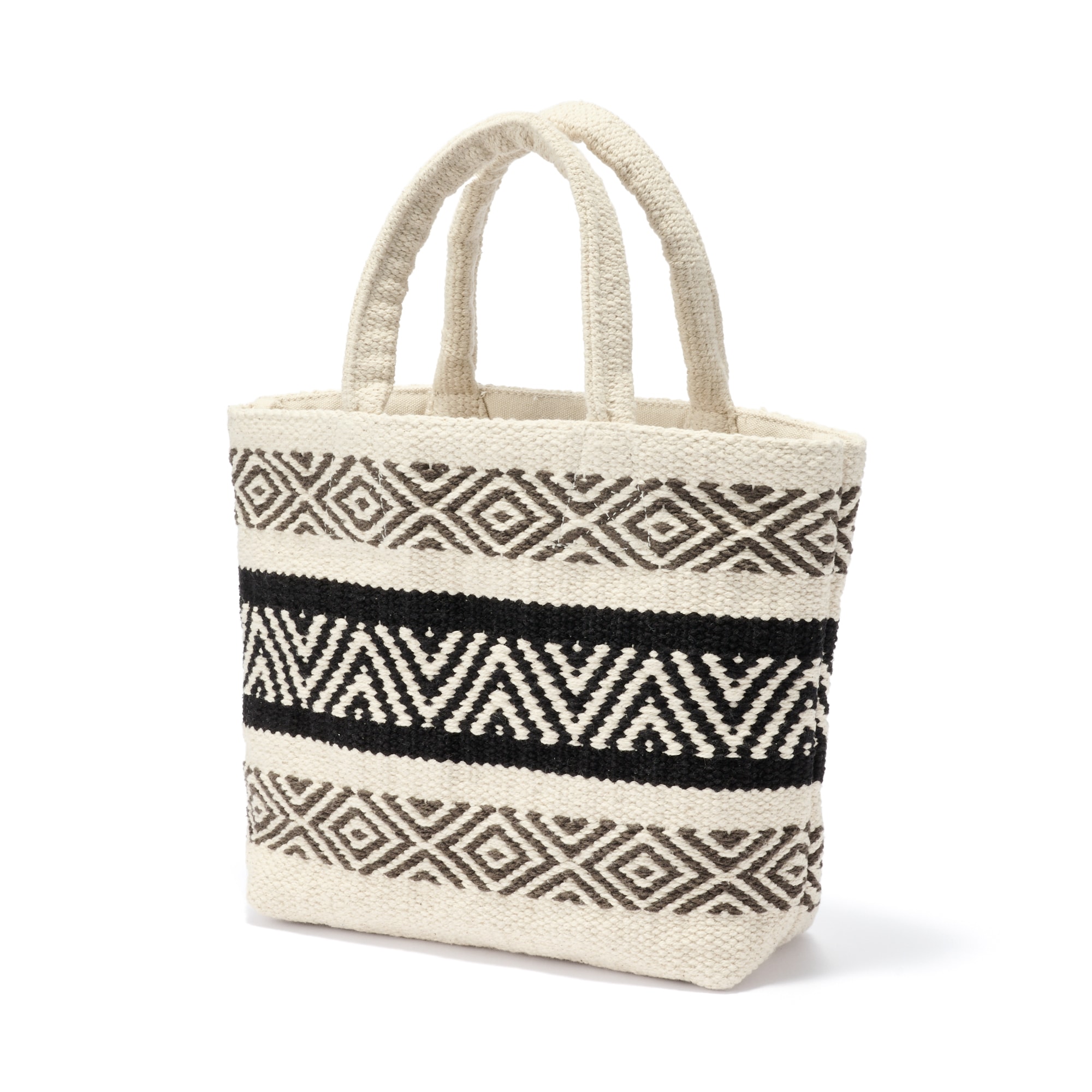 インドの手織り　トートバッグ（柄）