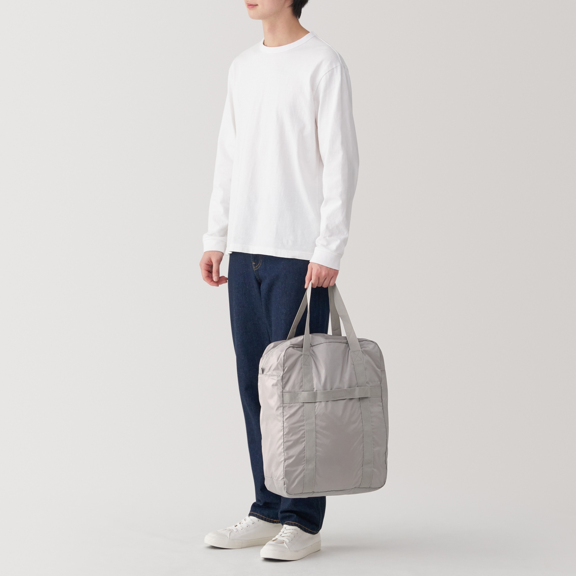 たためる　撥水縦型ボストンバッグ