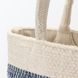 インドの手織り　トートバッグ（ボーダー）