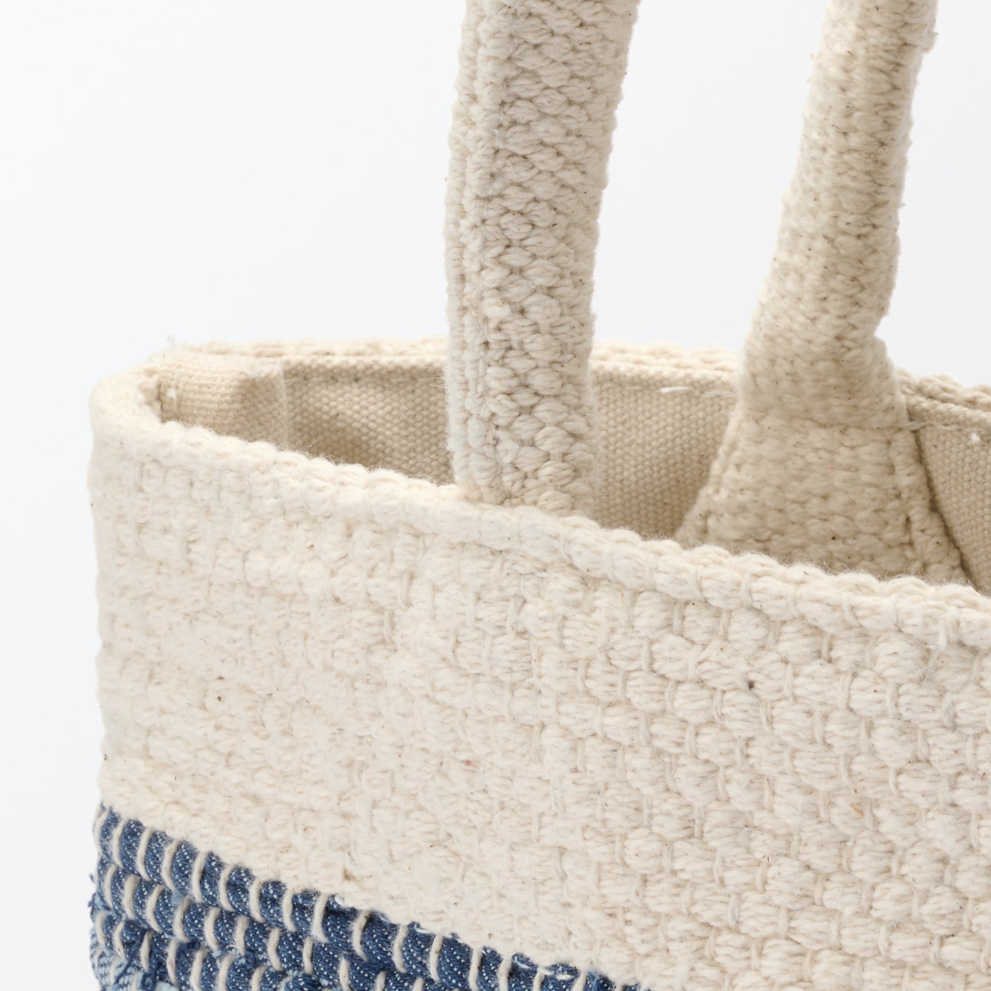 インドの手織り　トートバッグ（ボーダー）