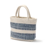 インドの手織り　トートバッグ（ボーダー）