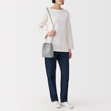 ヌメ革　巾着バッグ