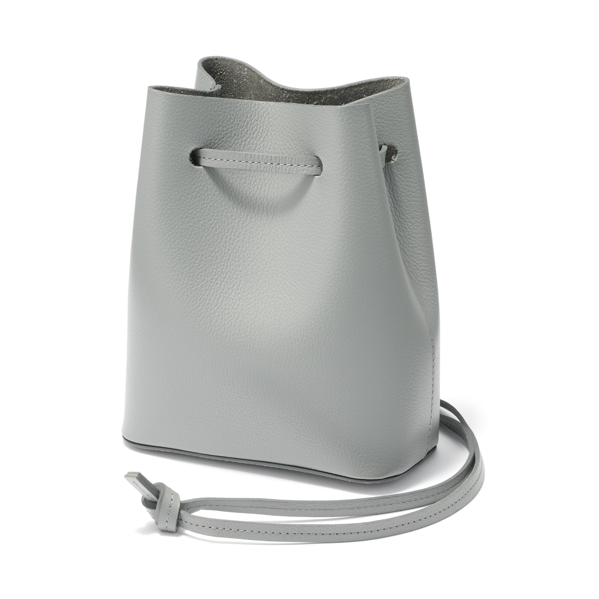 ヌメ革　巾着バッグ