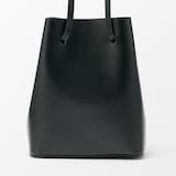 ヌメ革　巾着バッグ