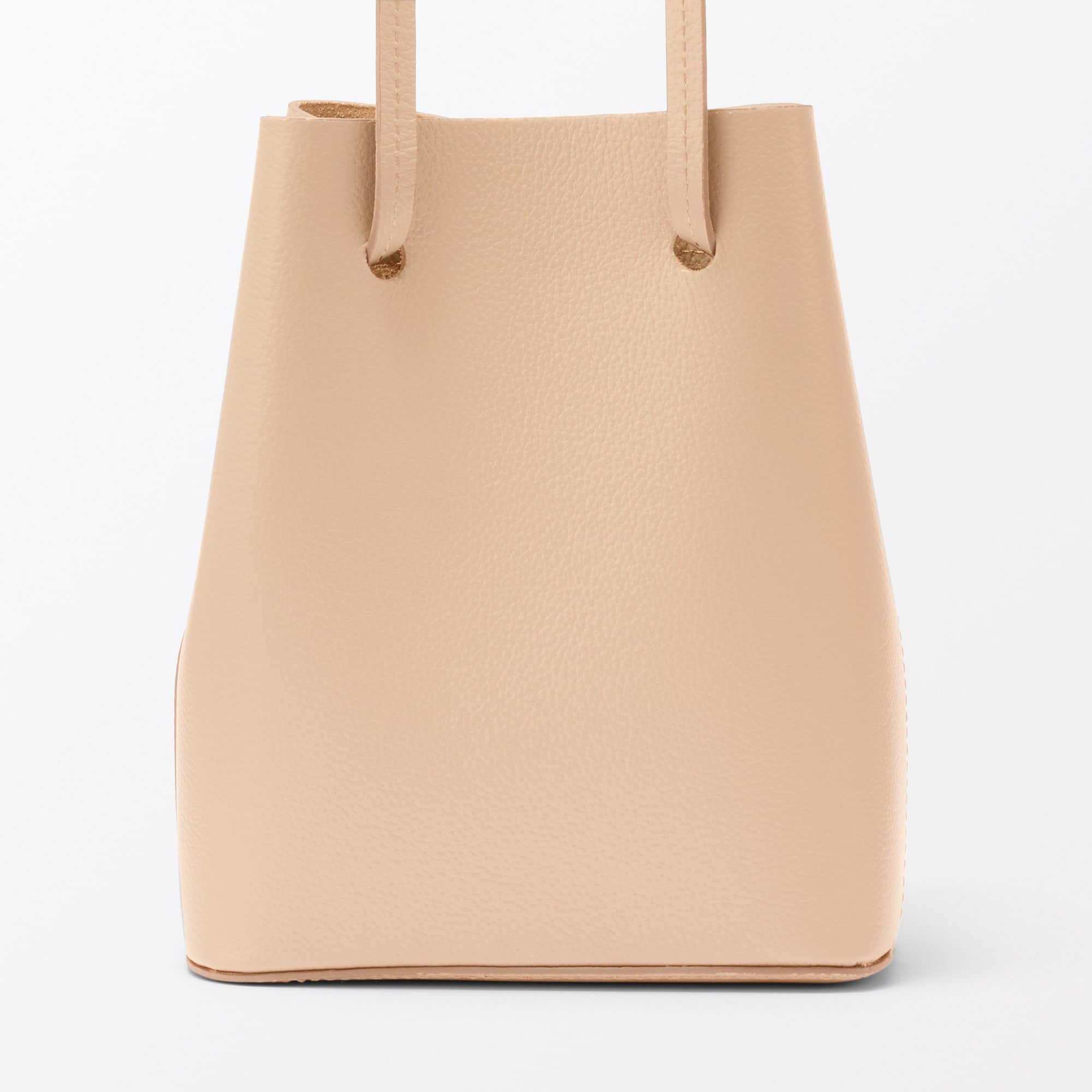 ヌメ革　巾着バッグ