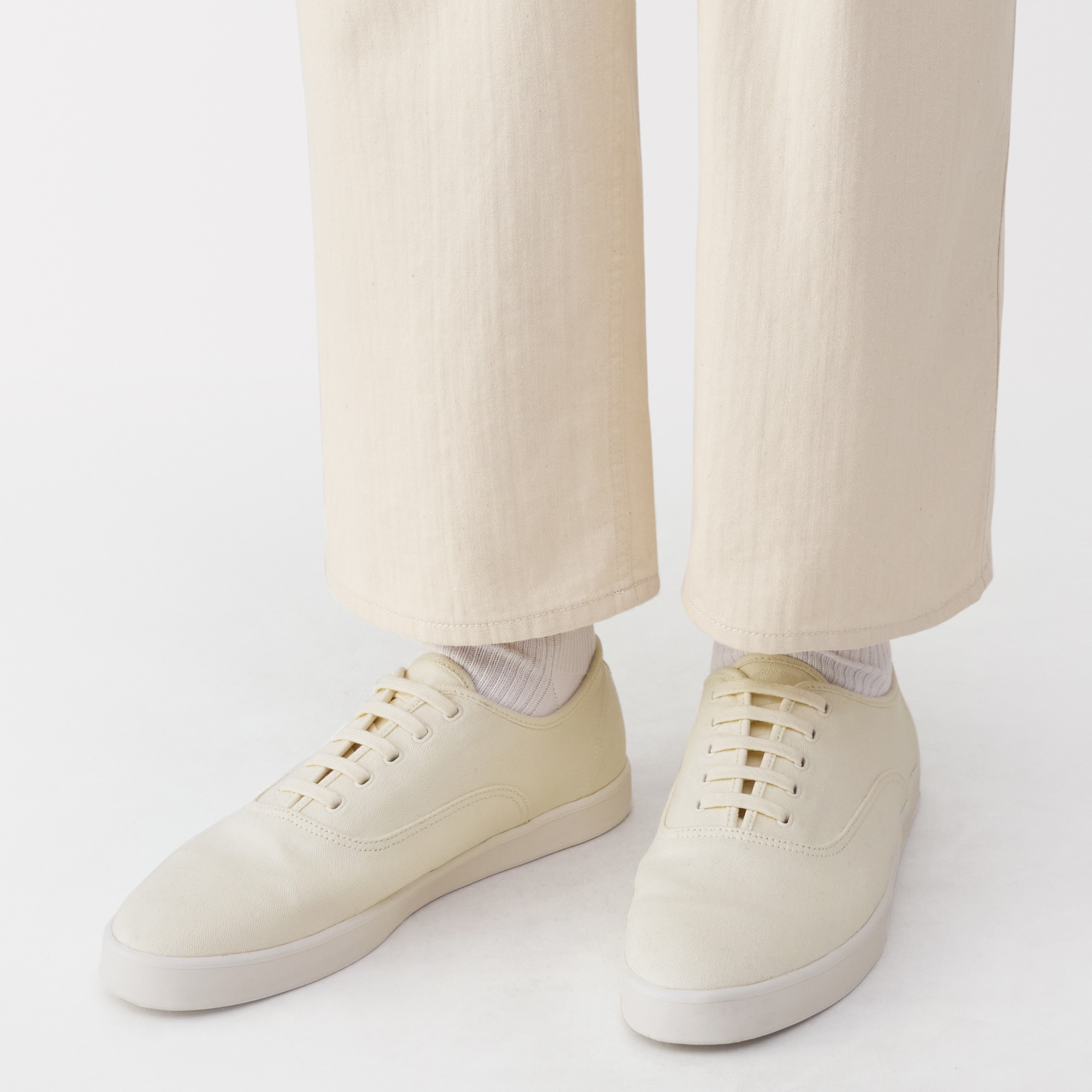 紳士 柔らかい中敷を使用した 撥水キャンバススニーカー | 無印良品