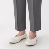 婦人　疲れにくい　レザー深履きシューズ