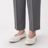 婦人　疲れにくい　レザー深履きシューズ