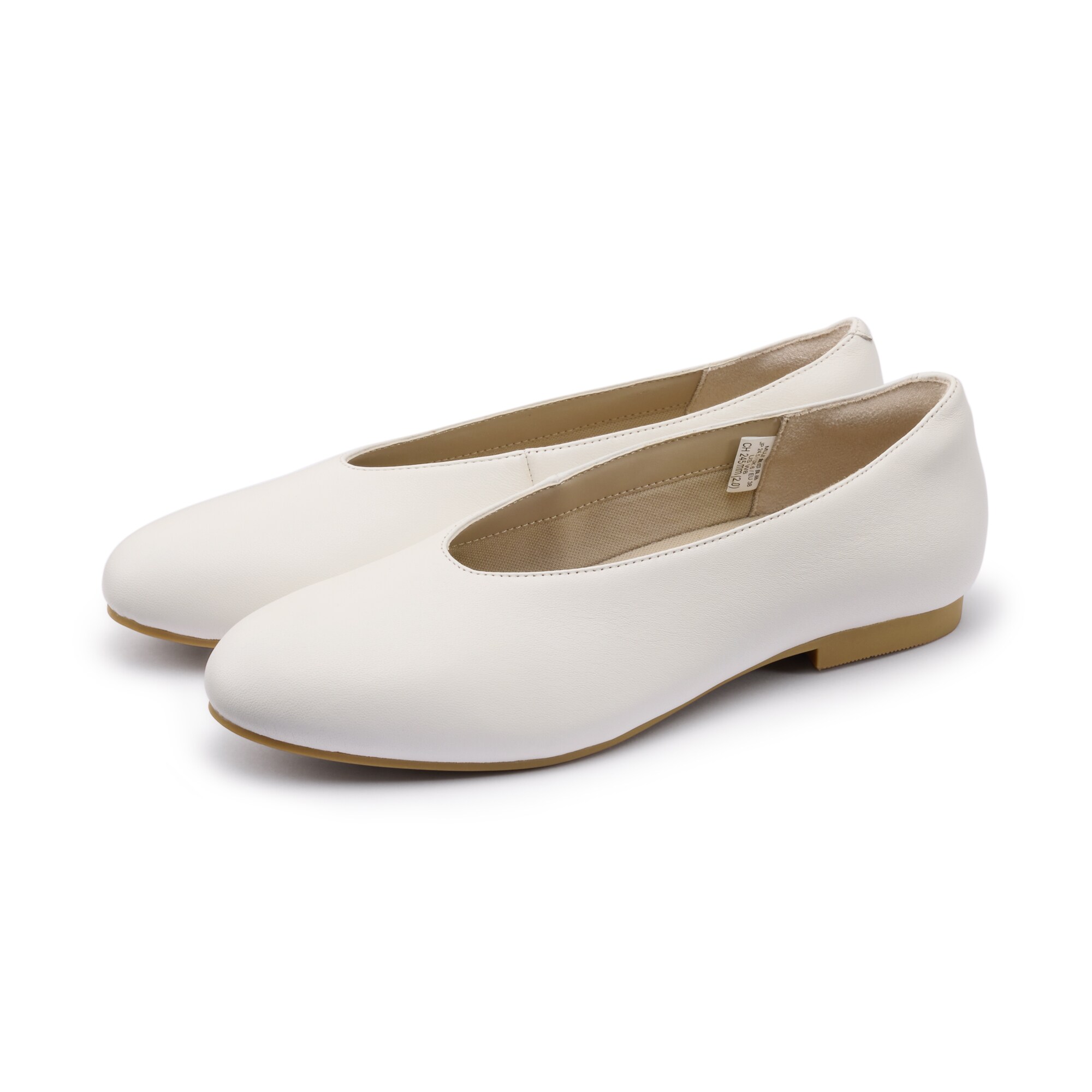 婦人　疲れにくい　レザー深履きシューズ