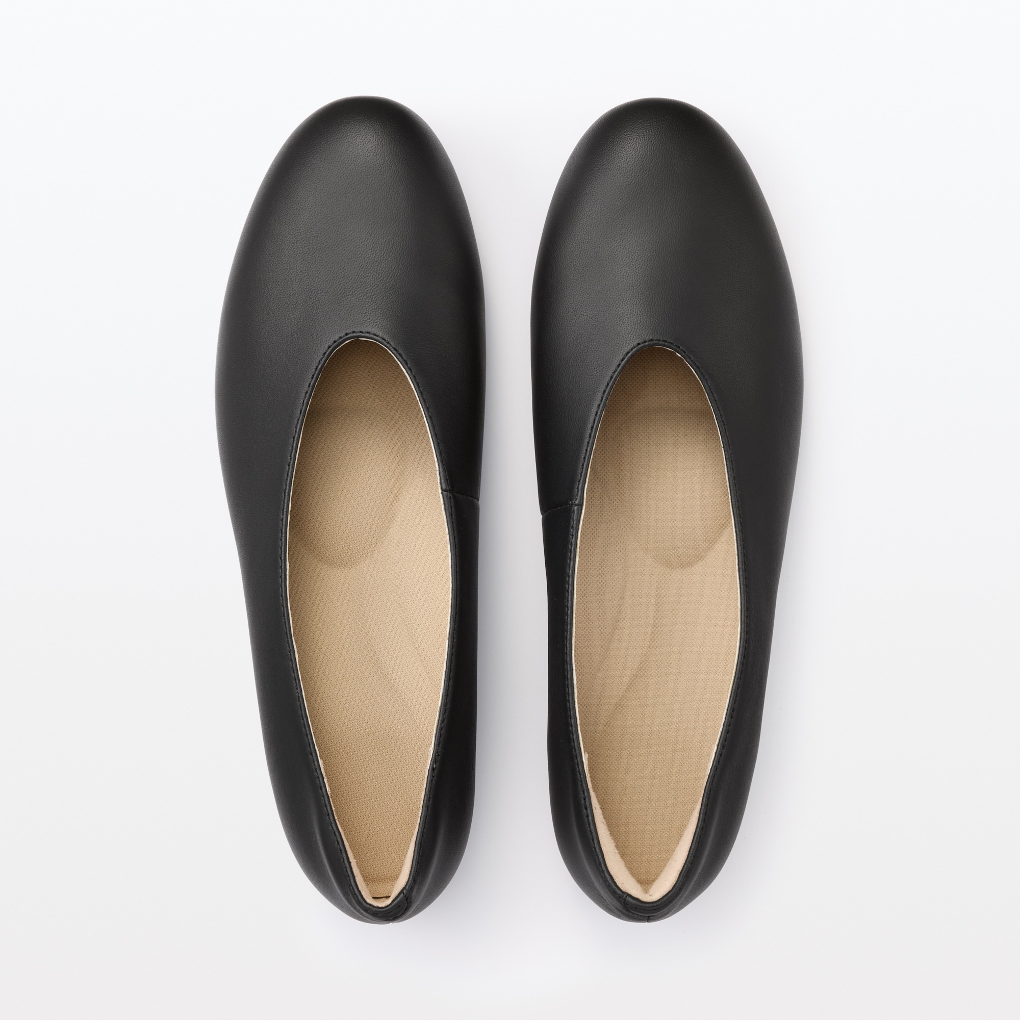 婦人　疲れにくい　レザー深履きシューズ