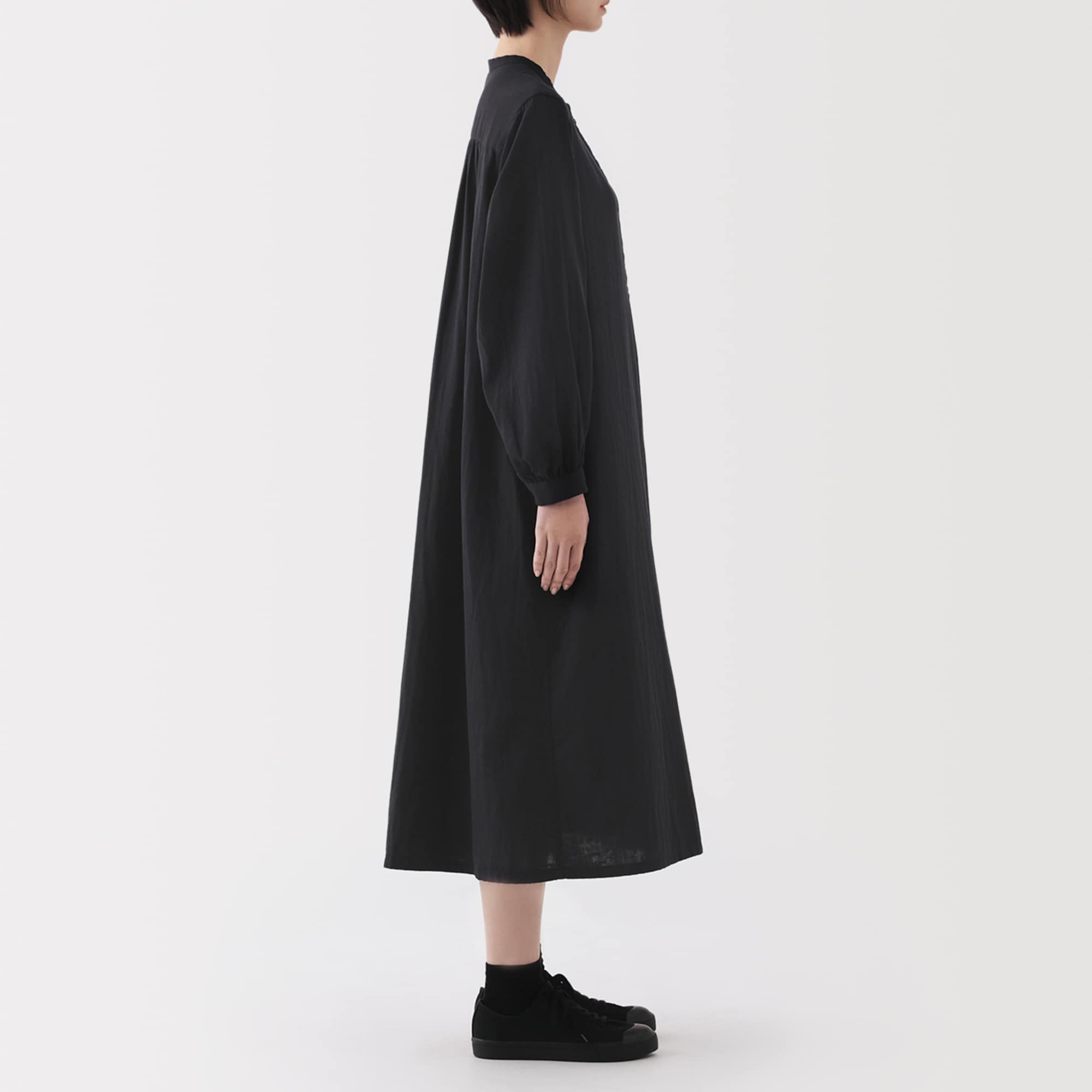 セール】起毛キーネック長袖ワンピース（ワンピース）｜無印良品