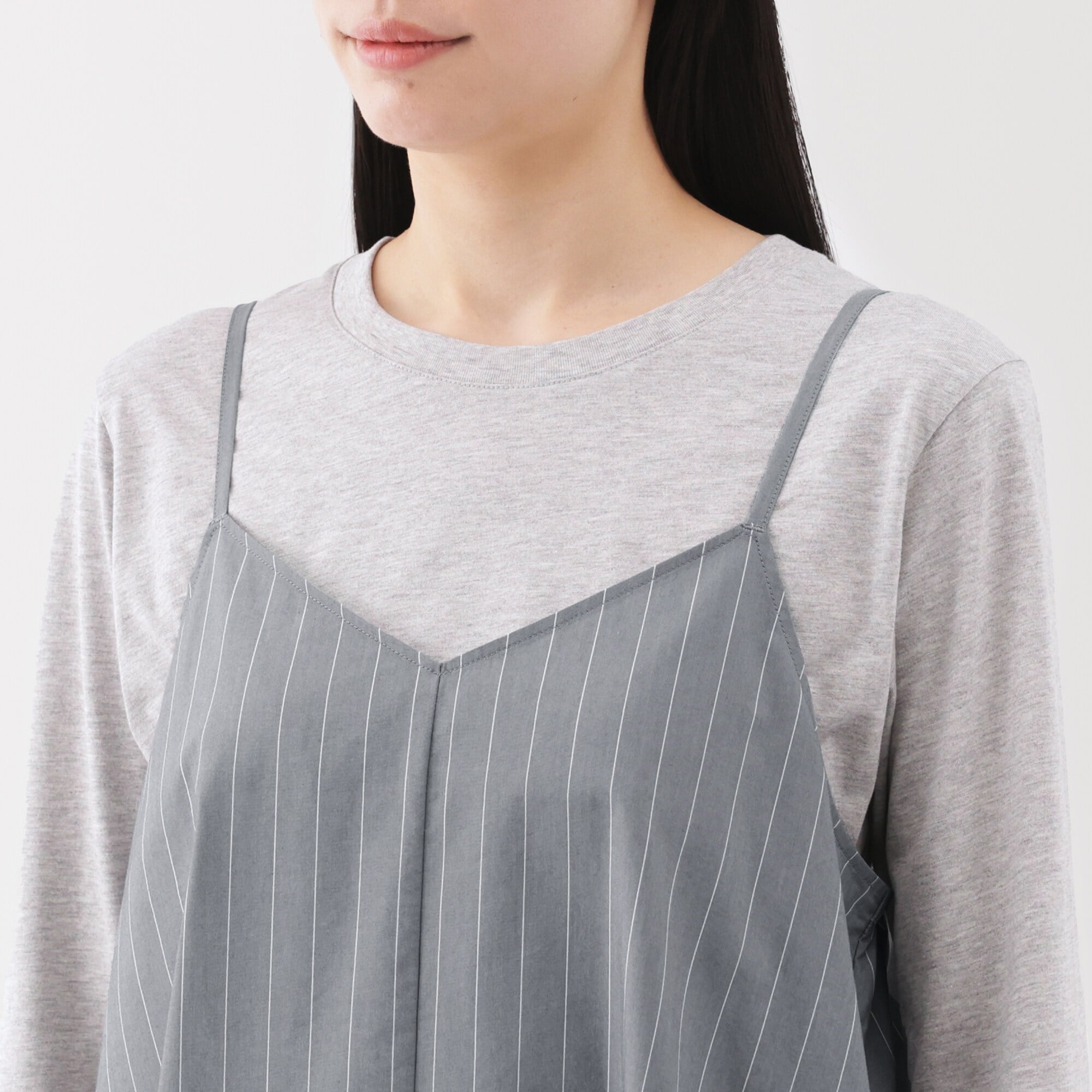 婦人　乾きやすい　ブロードキャミソールワンピース