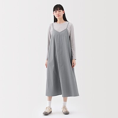 婦人　乾きやすい　ブロードキャミソールワンピース