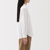 婦人　洗いざらし　ブロードレギュラーカラー長袖シャツ