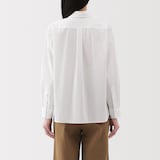 婦人　洗いざらし　ブロードレギュラーカラー長袖シャツ