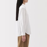 婦人　洗いざらし　ブロードレギュラーカラー長袖シャツ