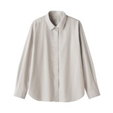 婦人　洗いざらし　ブロードレギュラーカラー長袖シャツ