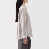 婦人　洗いざらし　ブロードレギュラーカラー長袖シャツ