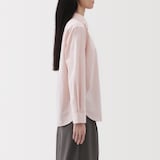 婦人　洗いざらし　ブロードレギュラーカラー長袖シャツ