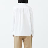 婦人　洗いざらし　ブロードレギュラーカラー長袖シャツ