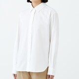 婦人　洗いざらし　ブロードレギュラーカラー長袖シャツ