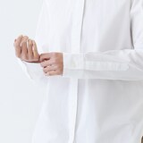 婦人　洗いざらし　ブロードレギュラーカラー長袖シャツ