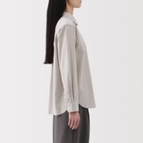 婦人　洗いざらし　ブロードレギュラーカラー長袖シャツ