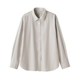 婦人　洗いざらし　ブロードレギュラーカラー長袖シャツ