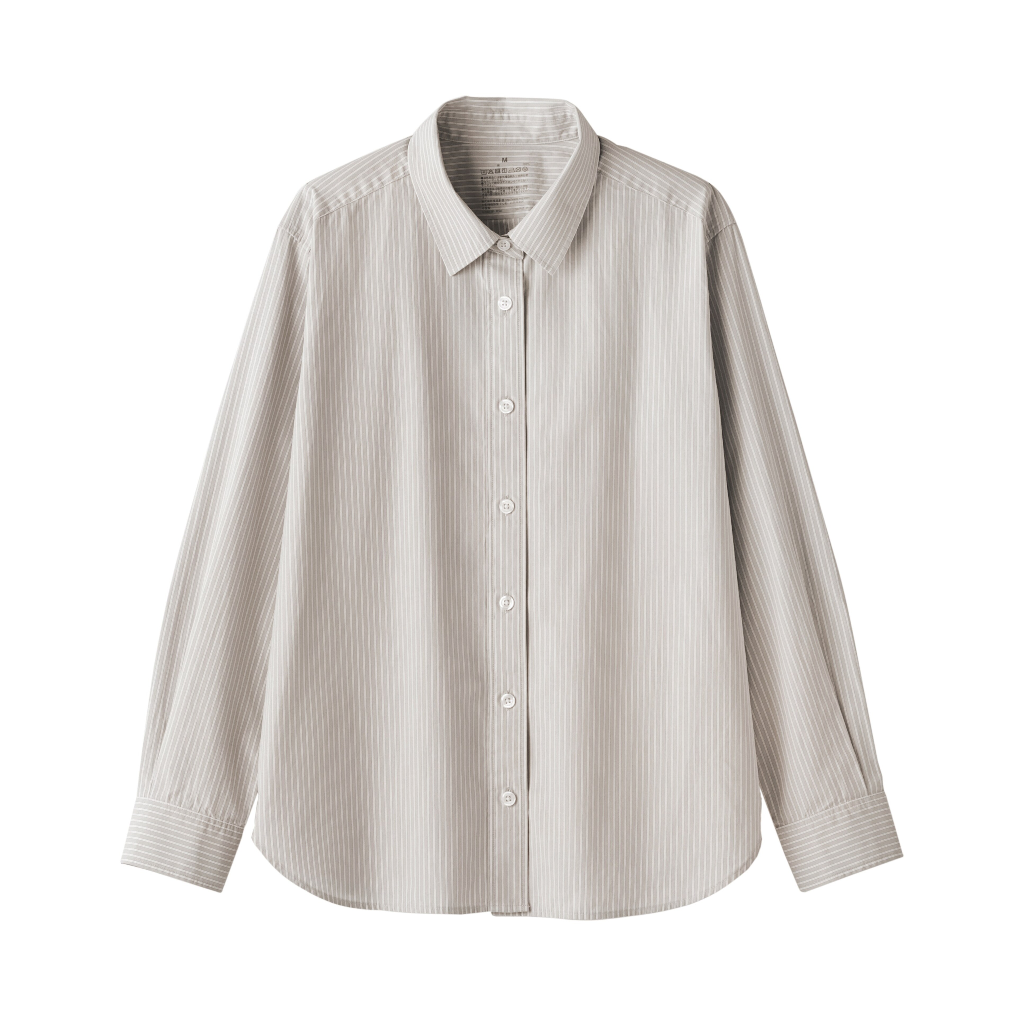 婦人　洗いざらし　ブロードレギュラーカラー長袖シャツ