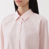 婦人　洗いざらし　ブロードレギュラーカラー長袖シャツ