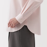 婦人　洗いざらし　ブロードレギュラーカラー長袖シャツ