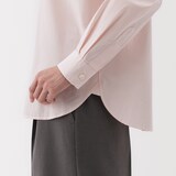 婦人　洗いざらし　ブロードレギュラーカラー長袖シャツ