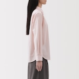 婦人　洗いざらし　ブロードレギュラーカラー長袖シャツ