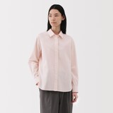 婦人　洗いざらし　ブロードレギュラーカラー長袖シャツ