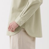 婦人　洗いざらし　ブロードレギュラーカラー長袖シャツ