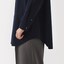 婦人　洗いざらし　ブロードスタンドカラーロングシャツ