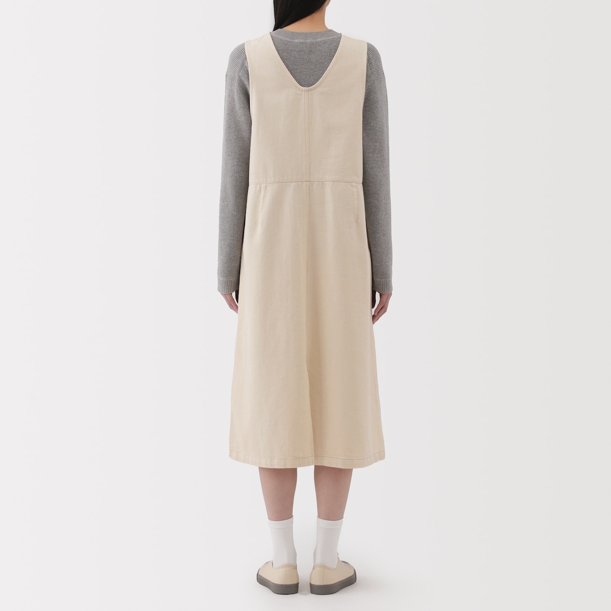 婦人　木の実から作ったカポック混　ジャンパースカート