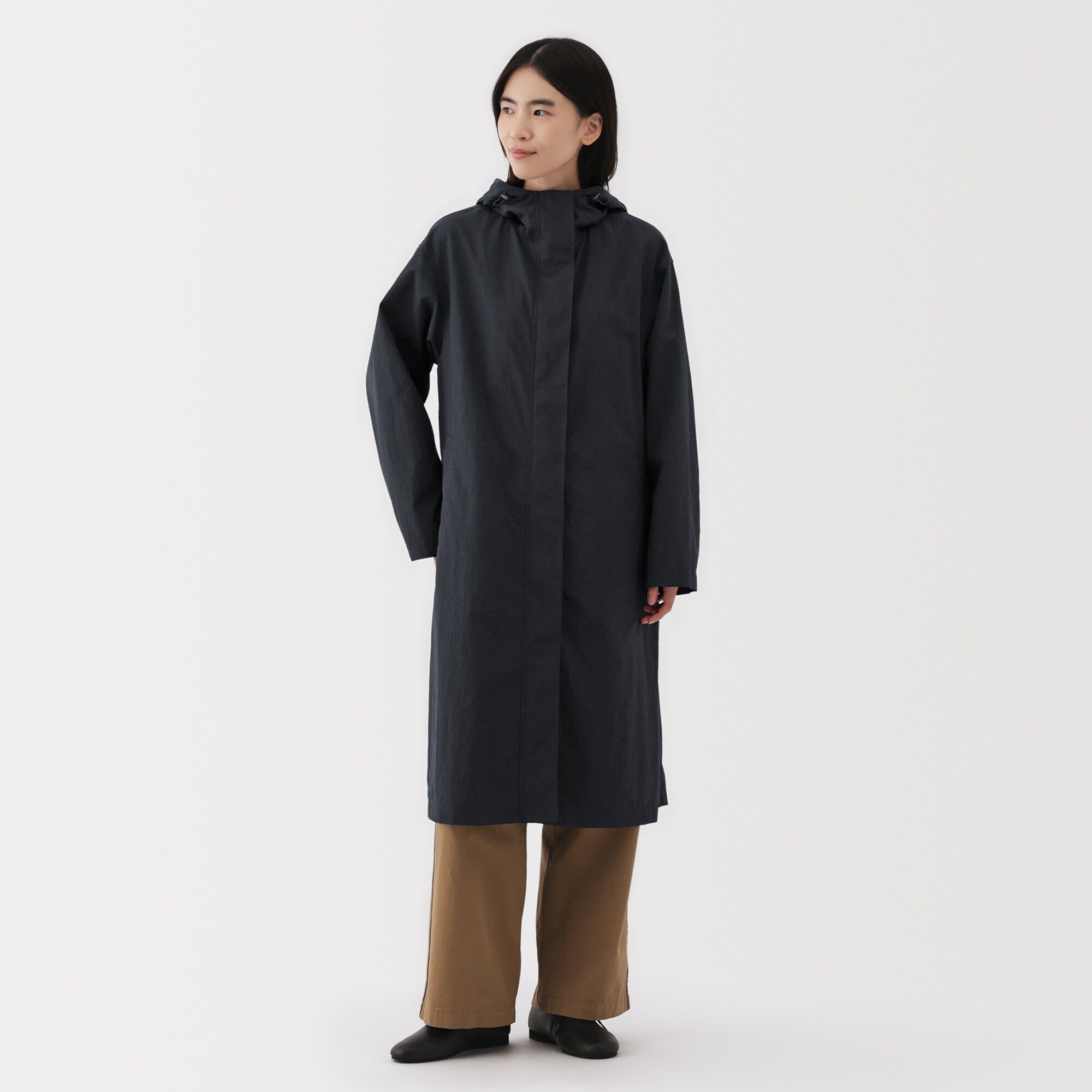 婦人 撥水 フード付きコート | 無印良品