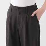 婦人　ムラ糸　チノタックワイドパンツ　股下短め（ＯＳ）