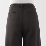 婦人　ムラ糸　チノタックワイドパンツ　股下短め（ＯＳ）