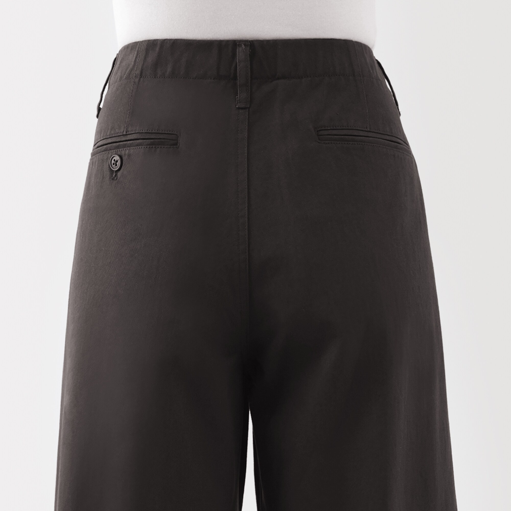 婦人　ムラ糸　チノタックワイドパンツ　股下短め（ＯＳ）