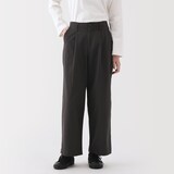 婦人　ムラ糸　チノタックワイドパンツ　股下短め（ＯＳ）