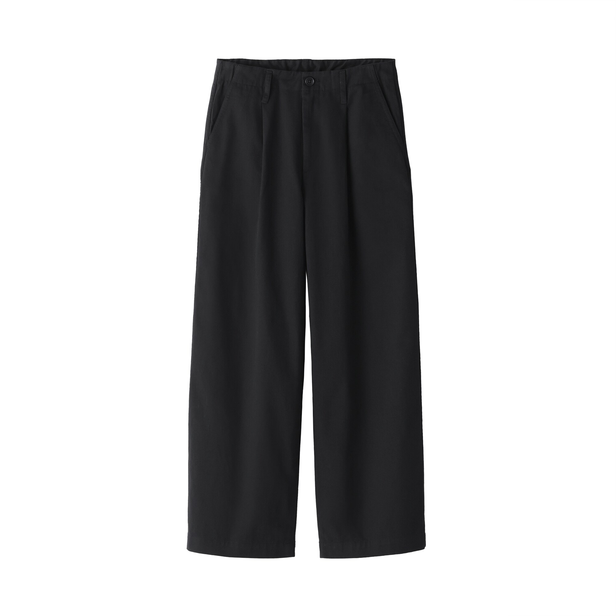 婦人　ムラ糸　チノタックワイドパンツ　股下短め（ＯＳ）