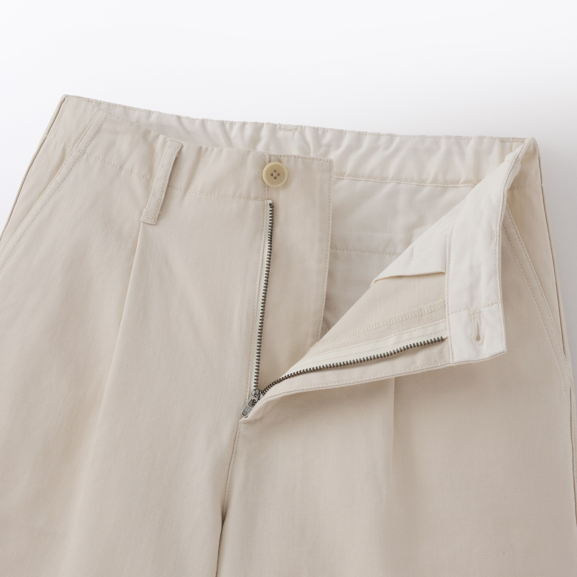 婦人　ムラ糸　チノタックワイドパンツ　股下短め（ＯＳ）