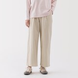 婦人　ムラ糸　チノタックワイドパンツ　股下短め（ＯＳ）