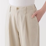 婦人　ムラ糸　チノタックワイドパンツ　股下短め（ＯＳ）